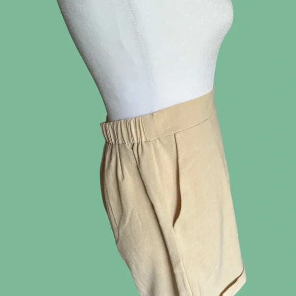 Princess Polly High-Waist Cream-Tan Shorts - Picture 2 of 5